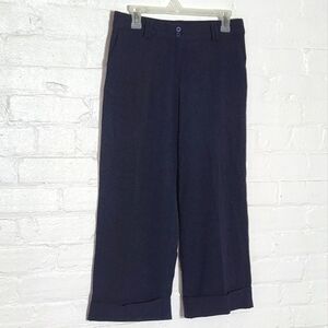 NY Collection "Chelsea" Cropped Cuffed-Leg Pants